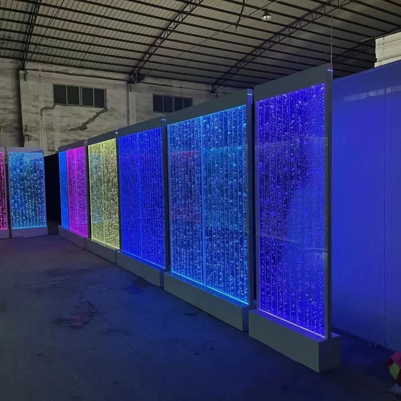 custom.Modern Indoor Decorative Acrylic Waterfall Wall Printed Indoor Aquarium Waterfall Screen & Room Divider