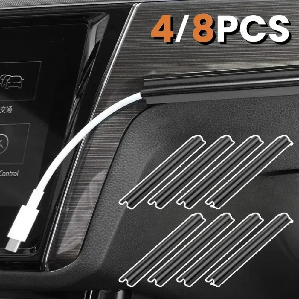 Protetor de Cabo Interno para Carro 4/8 Peças, Clipe Universal para Ocultar Fios, Organizador de Cabos de Dados, Acessórios de Fixação