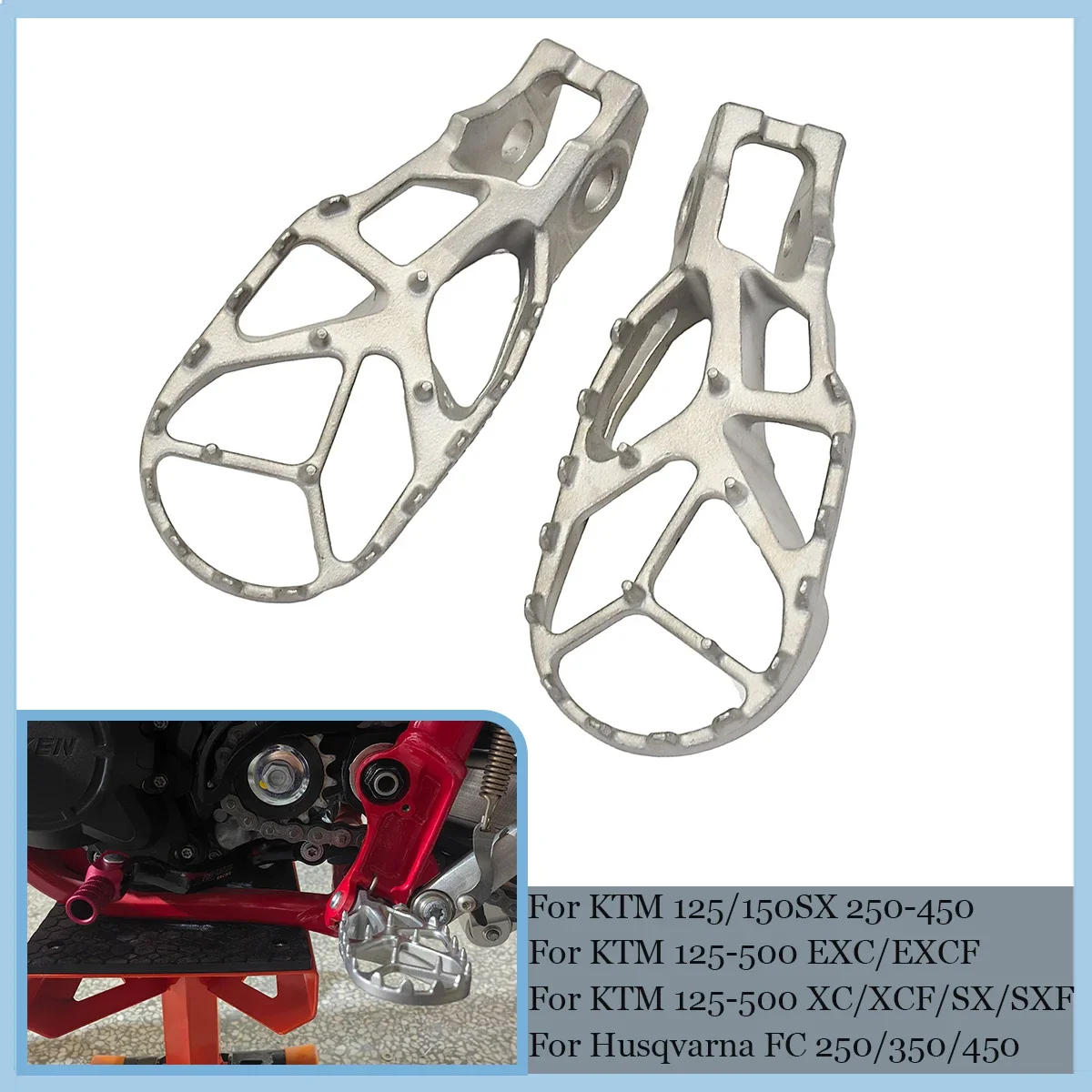 

Motorcycle Accessories Foot Peg Footrest Footpeg Pedals For GasGas MC MC-F EC EC-F EX EX-F 85 125 250 300 350 450 2021 2022 2023