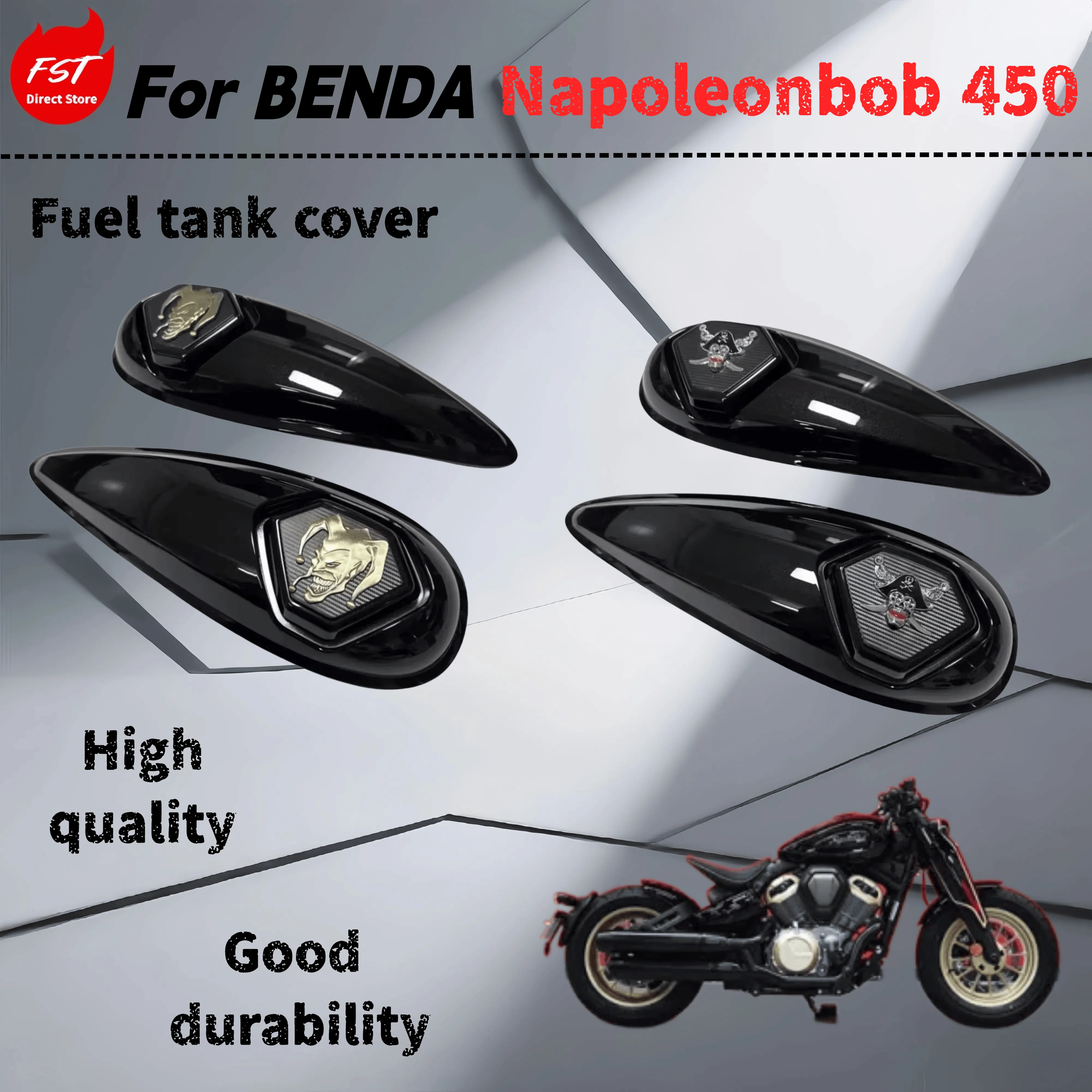 

For Benda Napoleonbob 450 widening fittings on the left and right sides of the fuel tank secure assembly