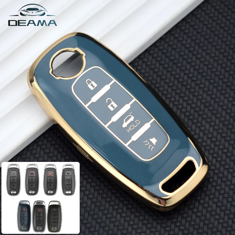 For Nissan X-trail T33 Qashqai J12 Teana 2022 2023 TPU Car Key Case Cover Fob Remote Protect Shell Skin Holder Accessories