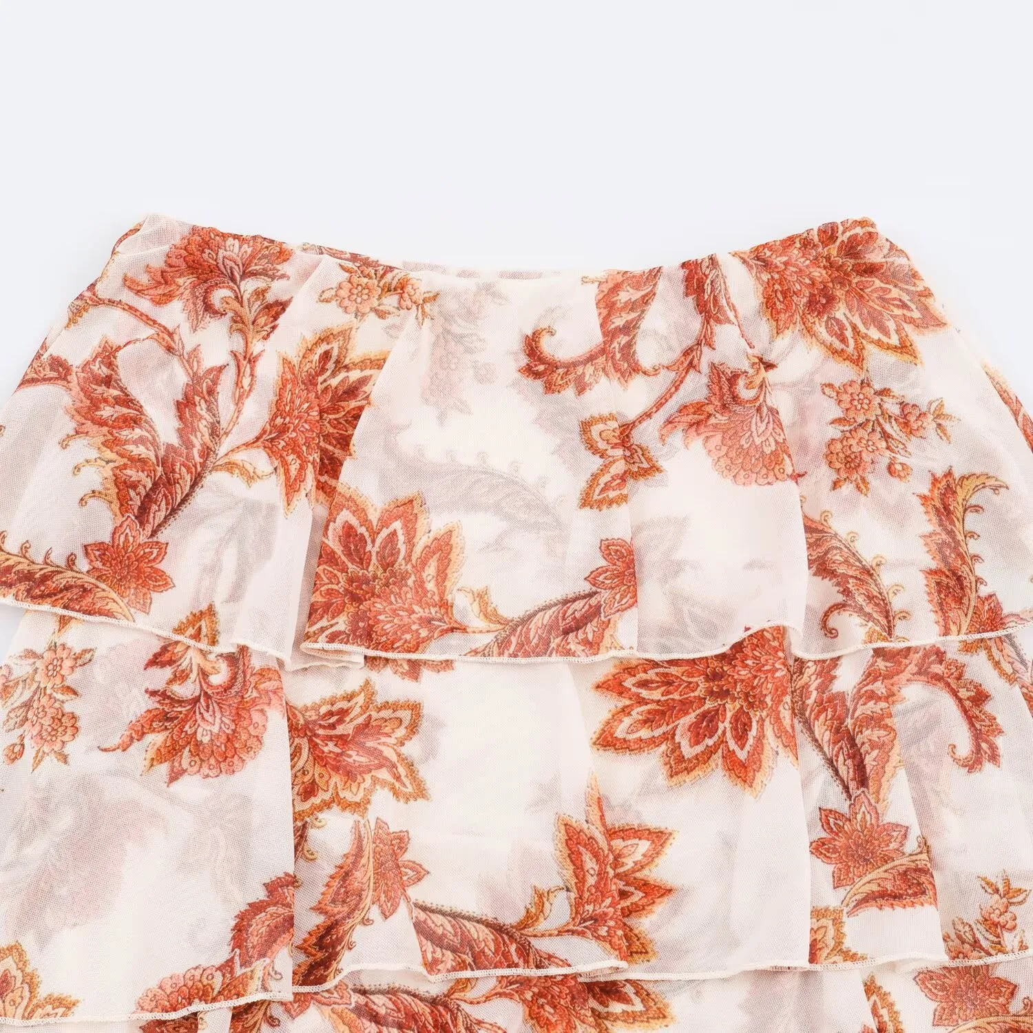 A Line Skirts Printed Elegant Style with Autumn No Stretch Print Professional Elegance Patchwork 7 8 Length Women Skirts