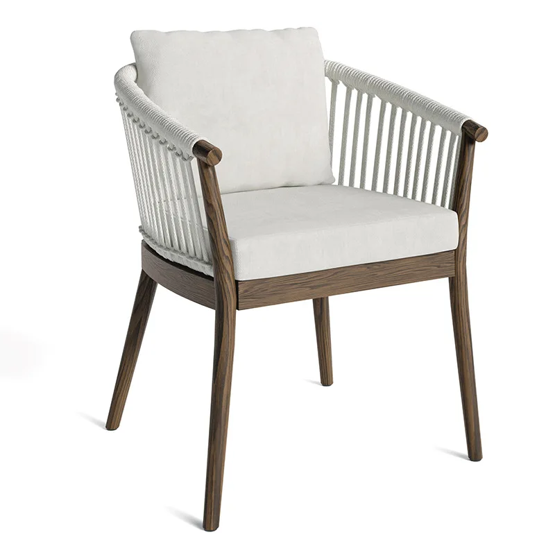 

Villa courtyard rattan dining chair hotel homestay leisure furniture waterproof sun protection outdoor table and kit simple