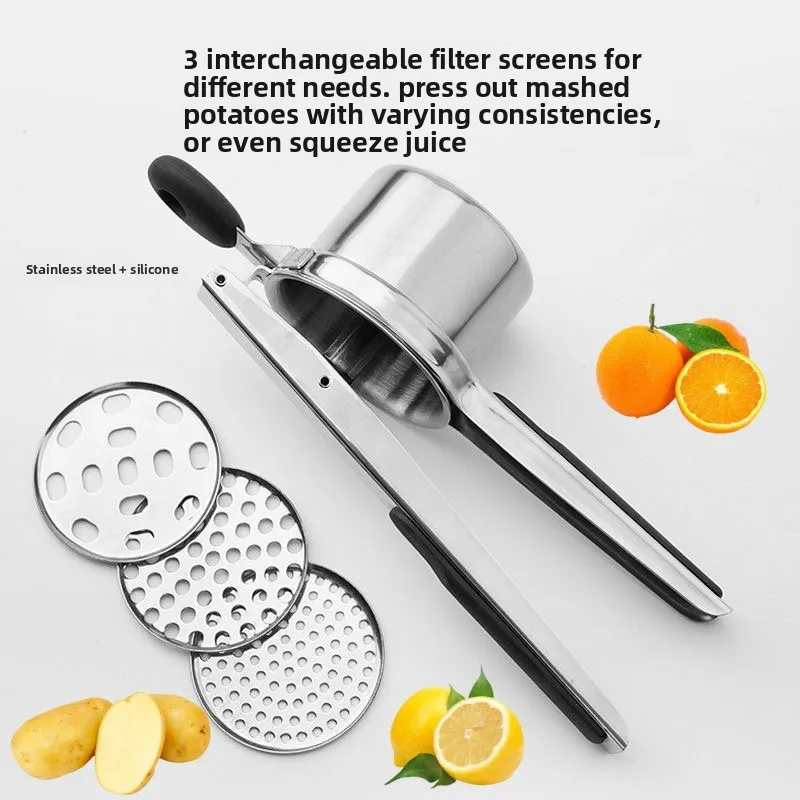 

Multifunctional juicer, potato mud press, juice press, stainless steel mud masher, potato lemon manual water squeezer