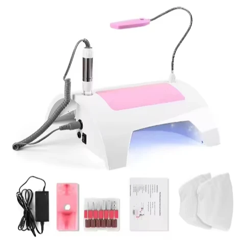 

5 in 1 Nail Drill Machine Rechargeables Nail Drill 30000rpm Portable All-Around Nail Drill Machine with Dust Collect and Gel Dry