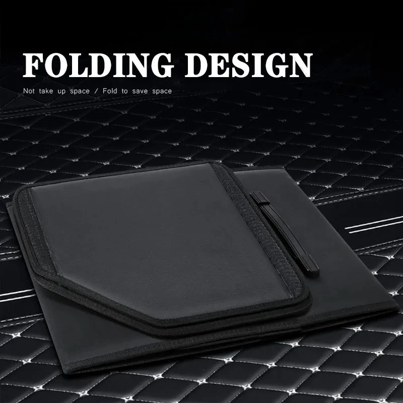 ل Volkswagen VW ID.4 ID4 ID 4 CROZZ سيارة صندوق تخزين قابل للطي رحلة الجلود المنظم حقيبة الملحقات الداخلية #4