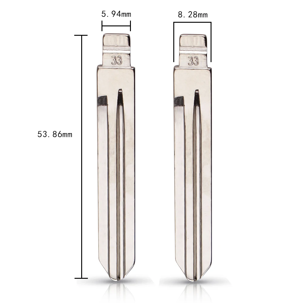 KEYYOU Metal Blank Uncut Flip KD Remote Key Blade Type #43 (T11) for Chery E5