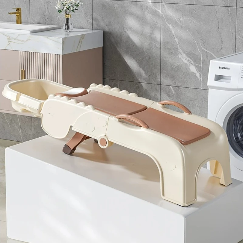 Foldable Shampoo Chair, Anti-Slip & Anti-Tip Hair Washing Recliner, Extra Wide for Pregnant Women, Flat Lying Design Home Use