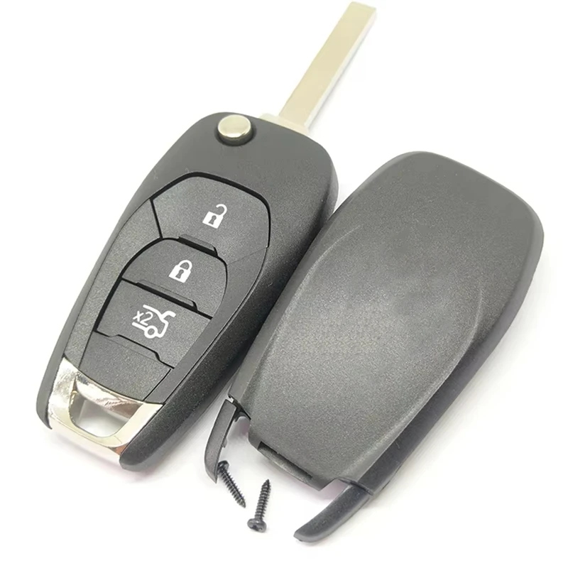 OEM Replacement Case 3Button Flip Key Shell For Chevrolet Malibu Cruze Trax Spark Sonic Aveo Tracker Onix RS Trailblazer