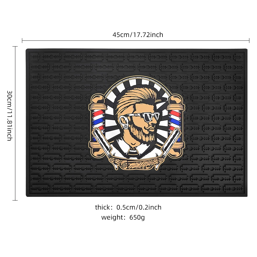 Barber Mats Barber Tools Storage Mat Barbershop NonSlip Magnetic Silicone Cushion Tray Storage Heat Insulation Working Pad ﻿