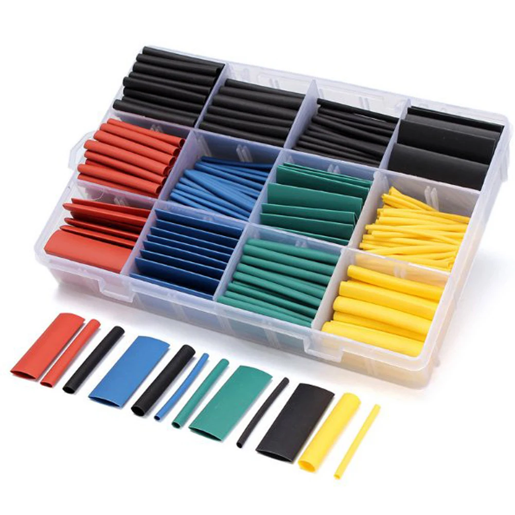 530pcs Heat Shrink Tubes Practical Assorted Pack Wire Cable Portable Multi-function Lightweight Polyolefin Assortment Electronic