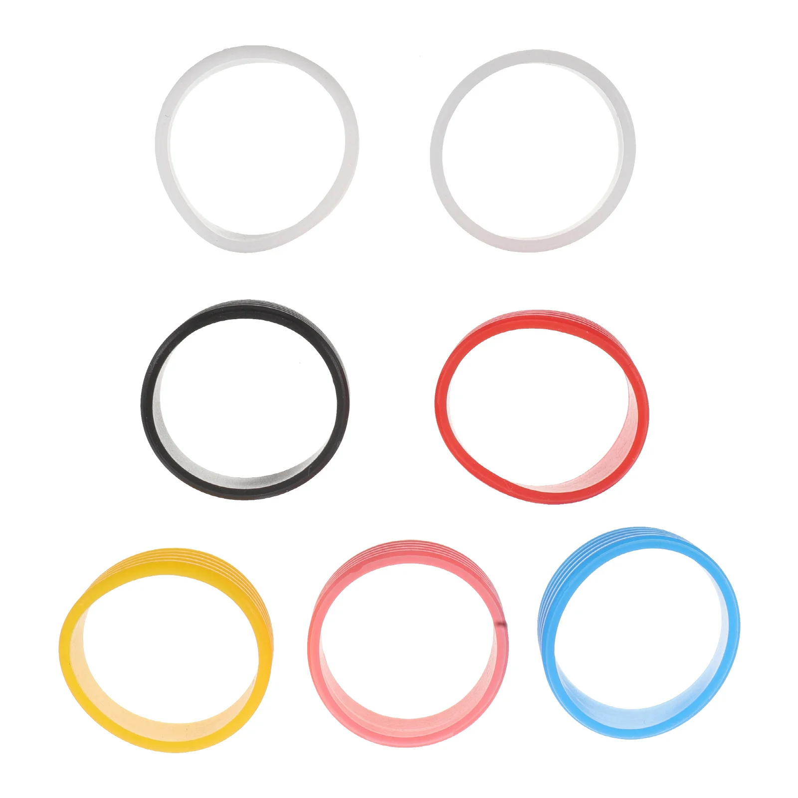 

7Pcs Silicone Tennis Racket End Covers Sparkling Design Compact Reusable Overgrip Protector Secure Attachment Vibration Dampener