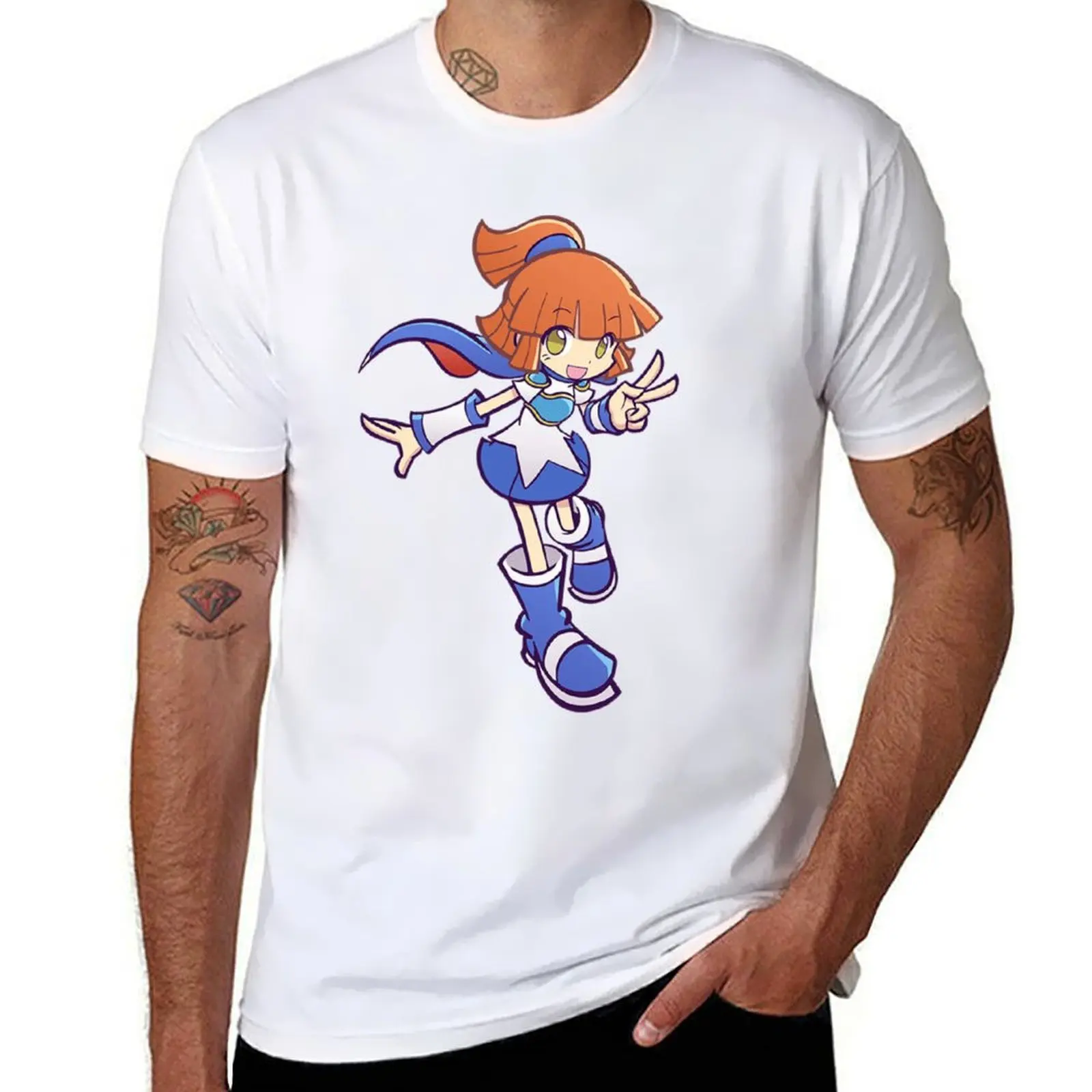 

Puyo Puyo king Ringo Sig Chibi T-Shirt black cotton t-shirt plain for man package funny t shirts man