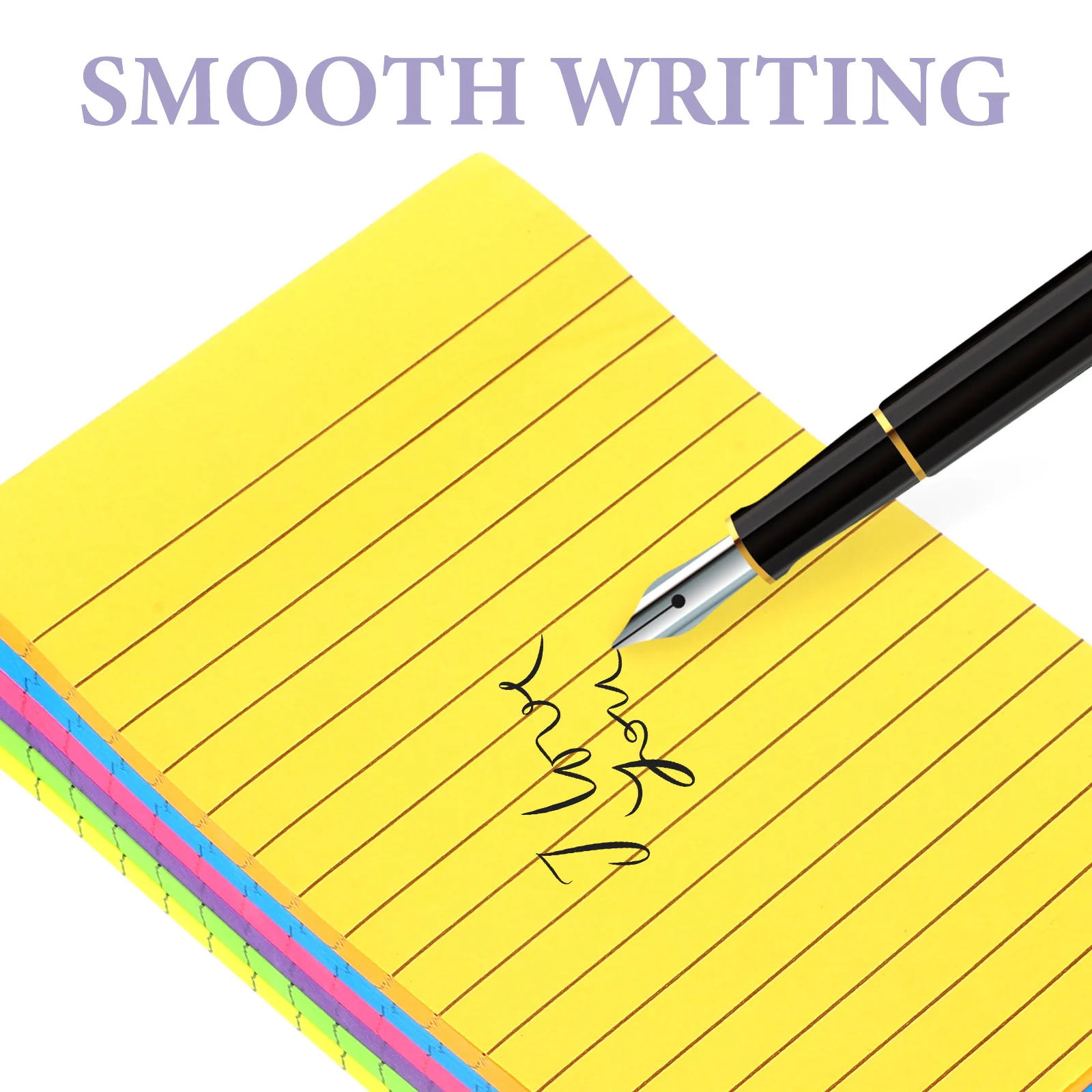 6 كتب ملصقات مذكرة الفلورسنت المسيل للدموع ذاتية اللصق ملاحظة منصات لمكتب المنزل المدرسة دفاتر لاصقة اصطف المدمجة #3