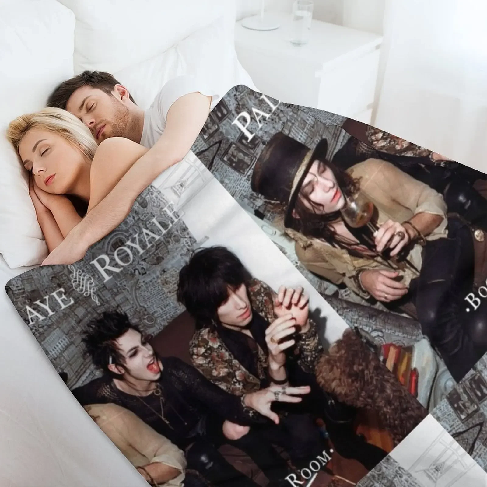 جيد Palaye Royale الفرقة شعار الموسيقى رمي بطانية البطانيات للأرائك الحرارية الدافئة للسفر بطانيات الصيف
