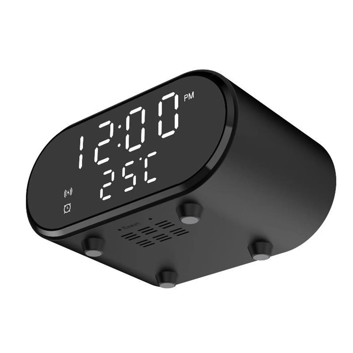 15W Multifunctional Wireless Charger Clock Alarm Temperature Display Smart Desktop Mobile Phone Charger