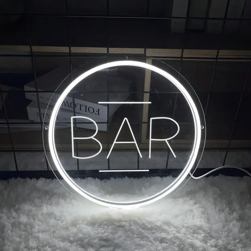 Bar Logo Neon Engrave Sign Personalization Customized Neon Lights For Bars Decoration LED Luminous Letters on The Wall Decor