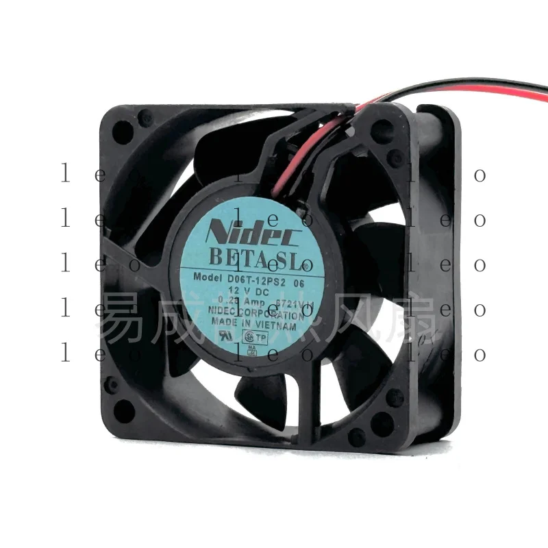 AA  for  Nidec D06T-12PS2 06 12V 0.28A 6CM 6025 2-Wire Dual Ball Cooling Fan