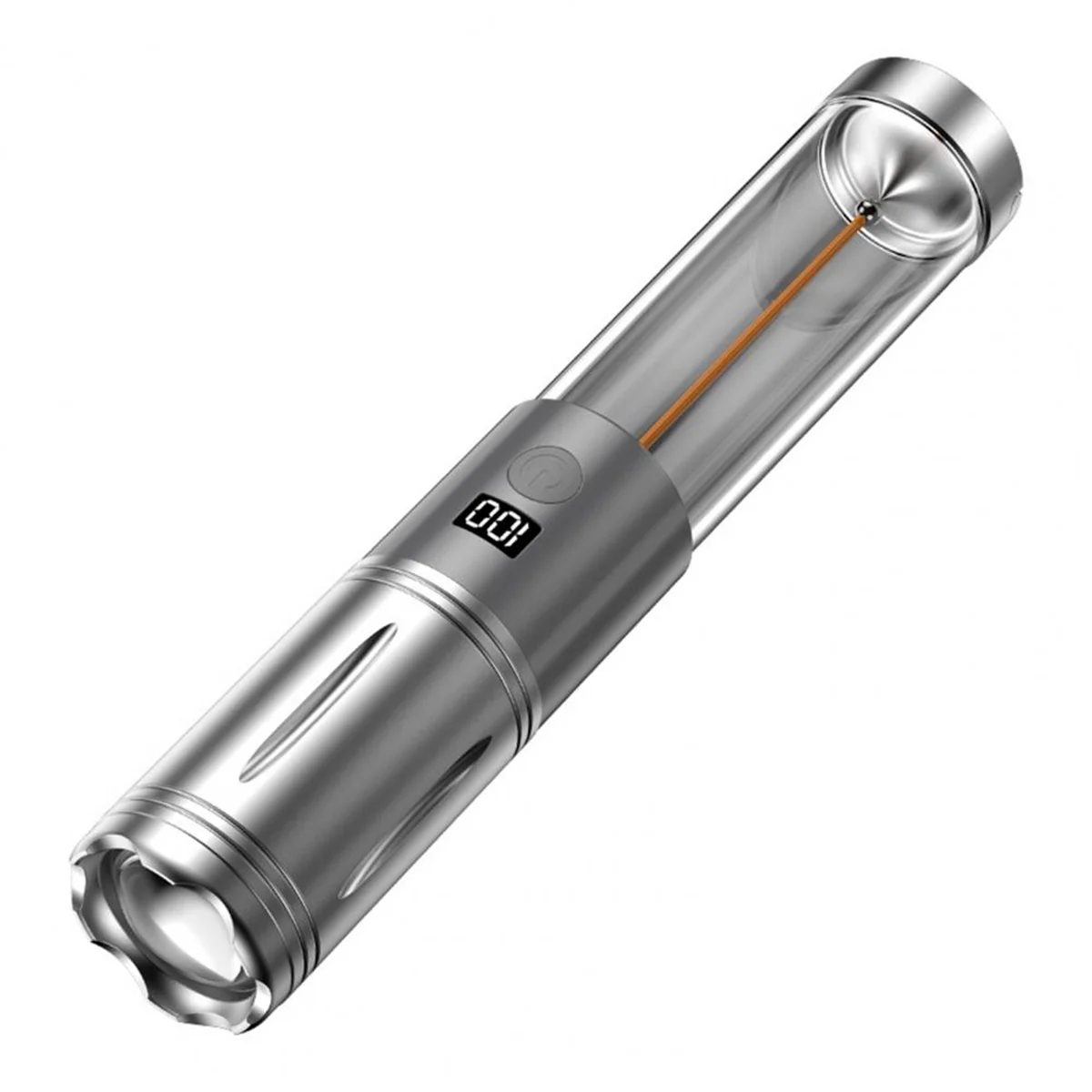 High Strong Power Led Flashlights Outdoor Torch with Display Light Camping Fishing Emergency Zoom Lantern