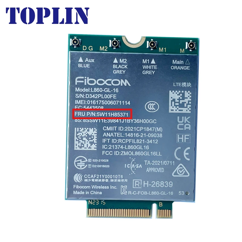 Imagem -02 - Módulo Portátil Xmm 7560r Mais 4g Lte Fru 5w11h85371 Carbono Thinkpad x1 10 ° Geração 11 ° Geração L860-gl16