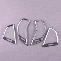 Nueva cubierta de ventilación de salida de aire delantera de coche, pegatina embellecedora de plástico ABS de estilo cromado, compatible con Hyundai Santa Fe 2013 2014 2015 2016 2017 2018