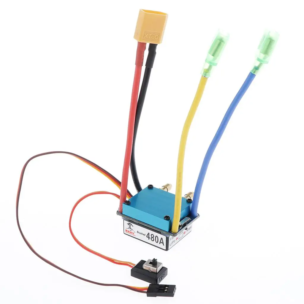 RC Boat Accessory 480A Brushed XT60 Plug Dual Mode Marine Electric Controller for Toy Car