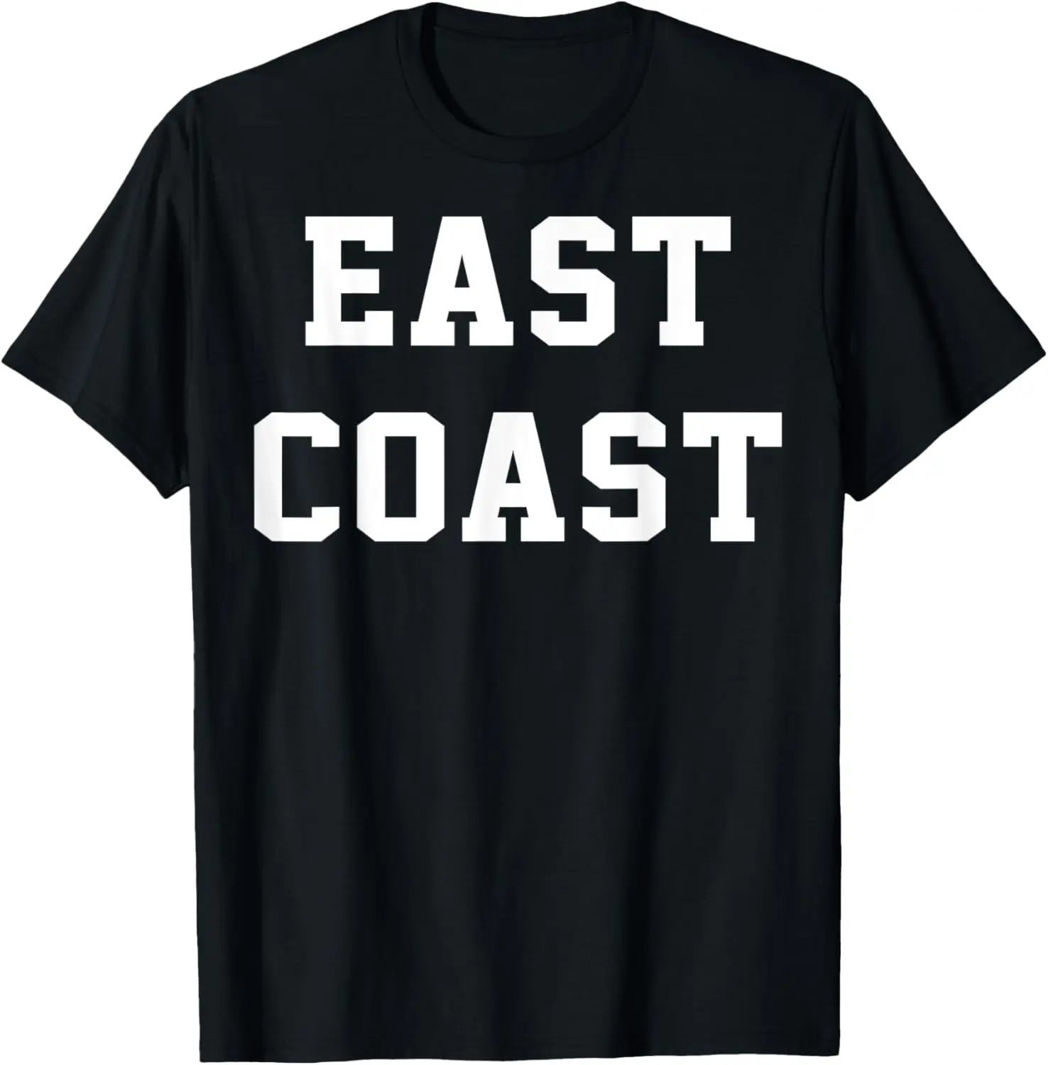 East Coast Large Bold Text Graphic T-Shirt