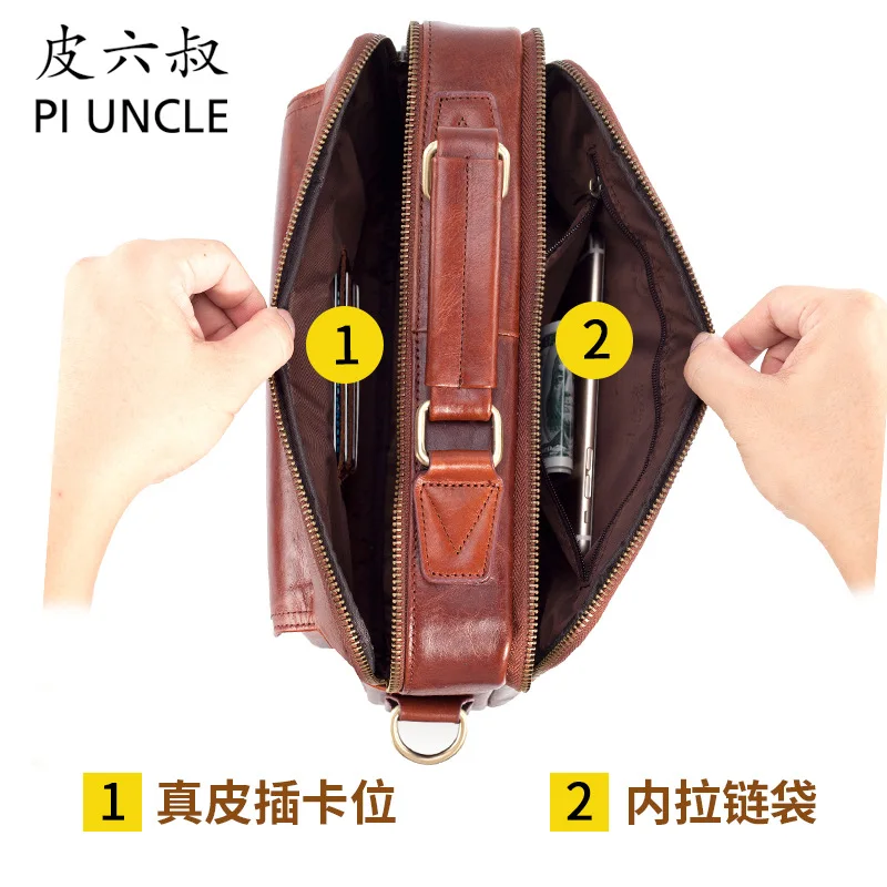 Valigetta Borse a tracolla a tracolla Borsa per laptop in vera pelle da uomo Valigetta da uomo per ufficio Borsa da viaggio