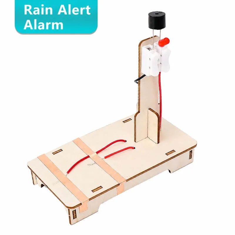 DIY Rain Alarm Circuit Experiment Kit STEAM Teaching Model Electronic Science Making Material Pack Water Induction Physics Toy