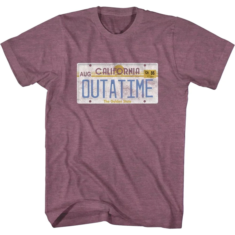 Vintage OUTATIME License Plate Back To The Future T-Shirt