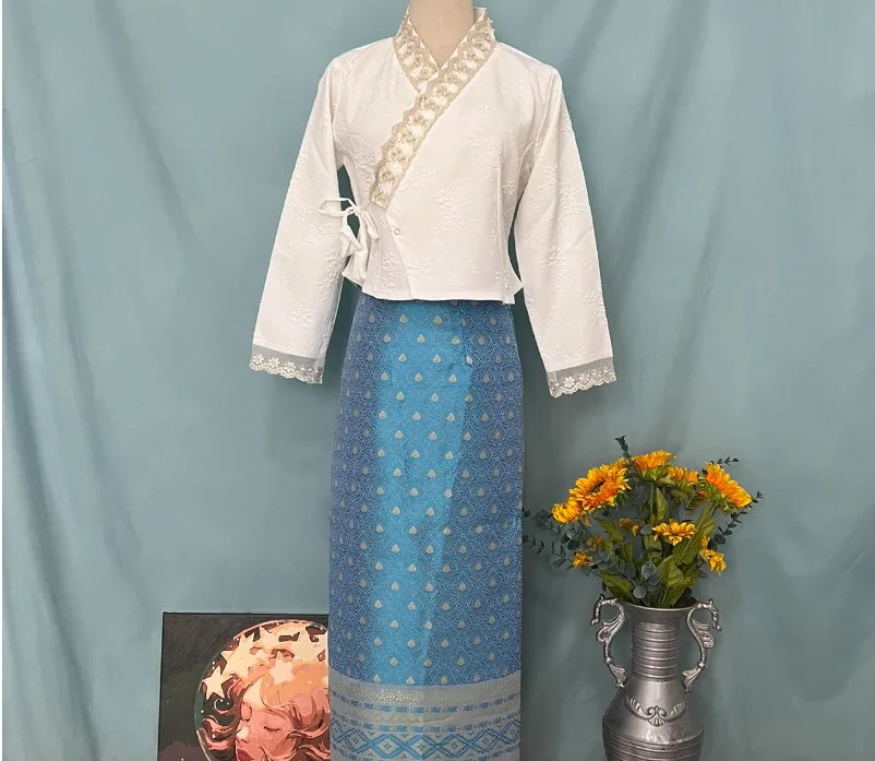 

New Xishuangbanna Clothing Women's Work Traditional Dai Suit Thailand Dress