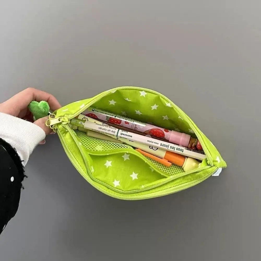 Star Pattern Stars Pencil Case Mesh Multilayer Large Capacity Stationery Bag Pencil Organizers Storage Bags Pen Pouches