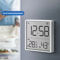 New Multifunction Thermometer Hygrometer Automatic Electronic Temperature Humidity Monitor Clock Household Thermometer Tools