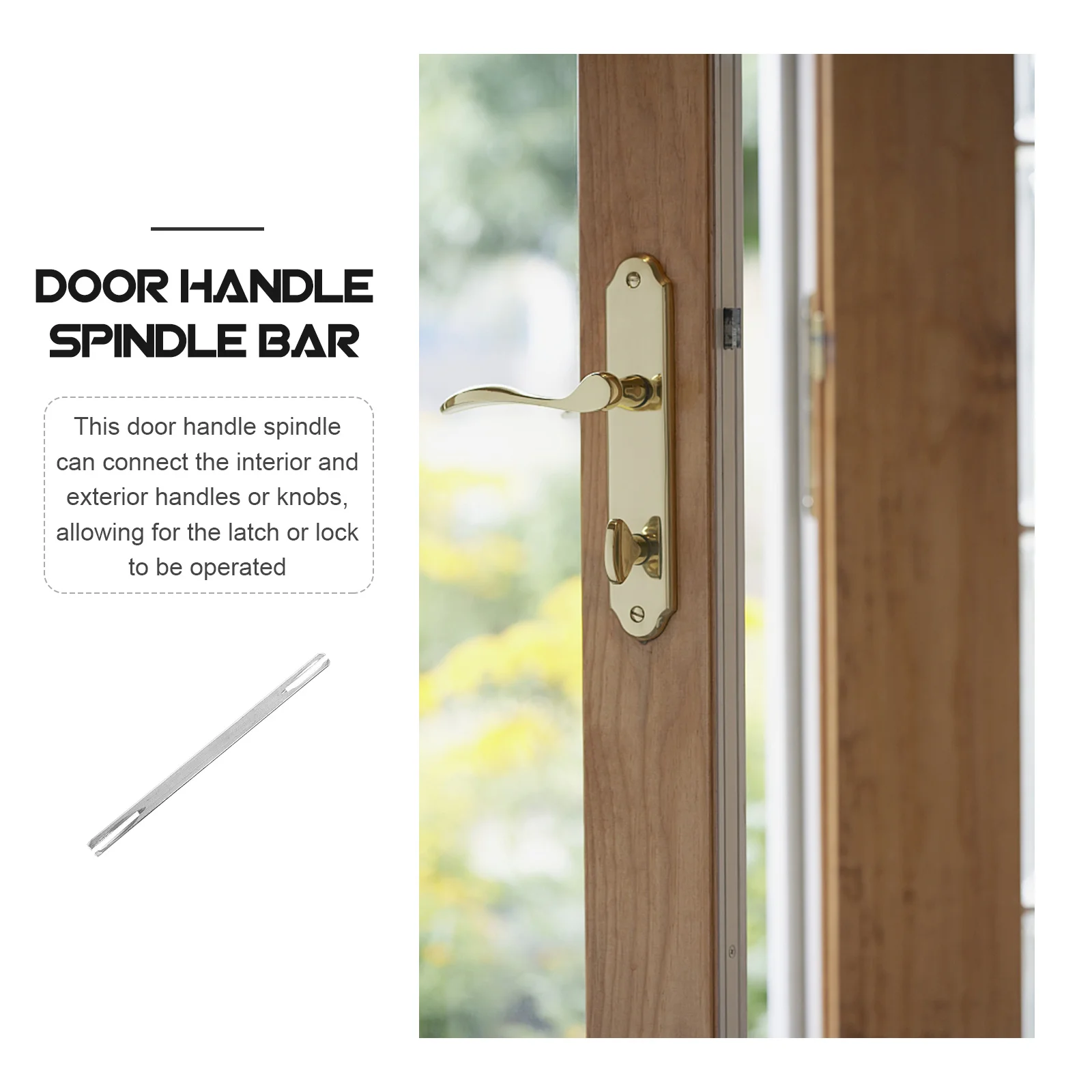 

Style Door Handle Spindle Bar Easy Installation Durable Spare Parts for Residential Commercial Door Spindle Bar