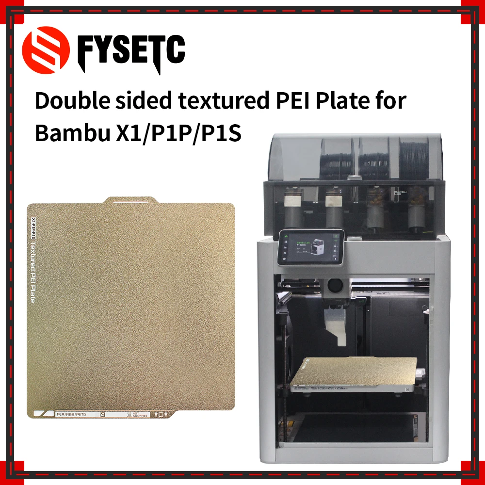 Dupla Face Textura PEI Primavera Folha de Aço para Laboratório De Bambu, Placa De Construção, Laboratório De Bambu, Acessórios Para Impressora 3D,