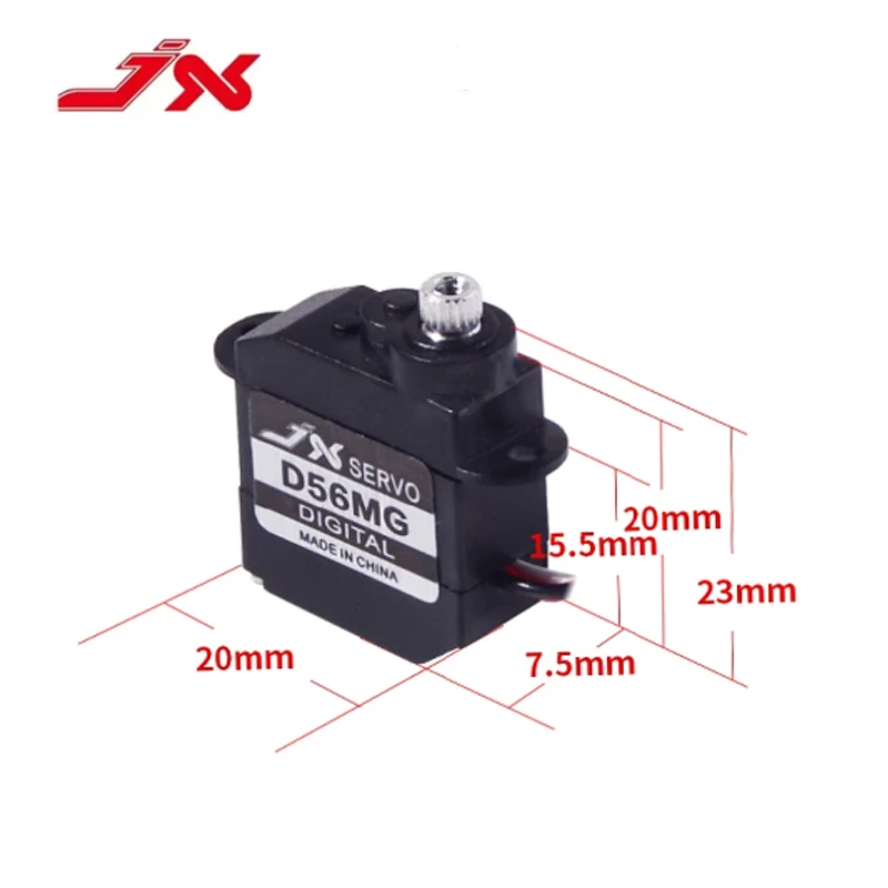 JX Servo PDI-D56MG 5.6g Metal Gear Digital Coreless Servo 0.89KG for RC Car Helicopter Robot Airplane Aircraft Drone DIY