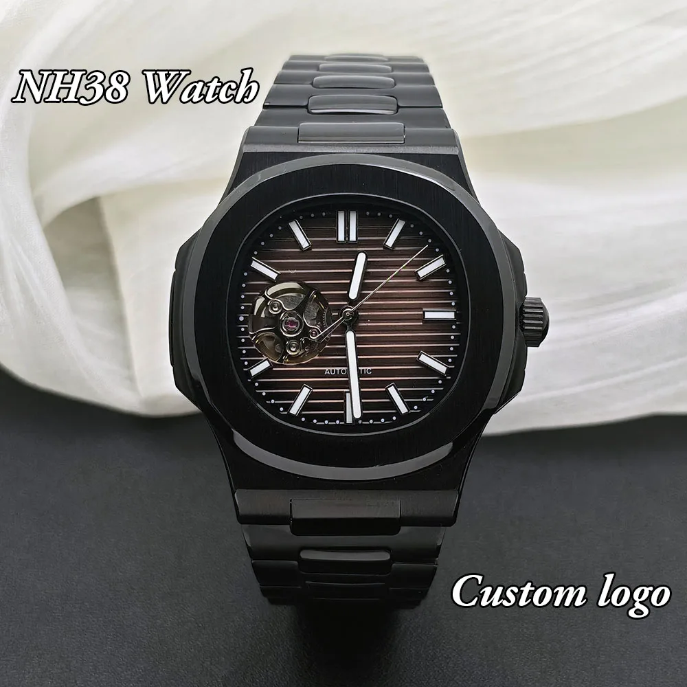 Customized Logo NH38 Watch Men's Watch High Quality Watch Stainless Steel Watch Sapphire Glass NH38 Movement Watch