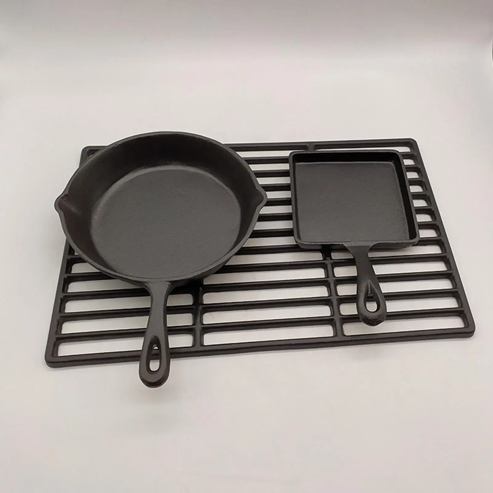 Premium Cast Iron Grate Oven Grate Rectangular Cooling Rack for Table Grill Electric and Baking Needs