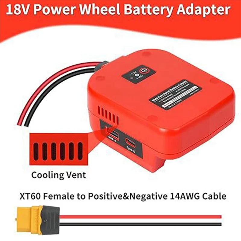 2 In 1 Buck Converter For Car Refrigerator Toy Car Power Wheel For M18 18V To 12V Converter