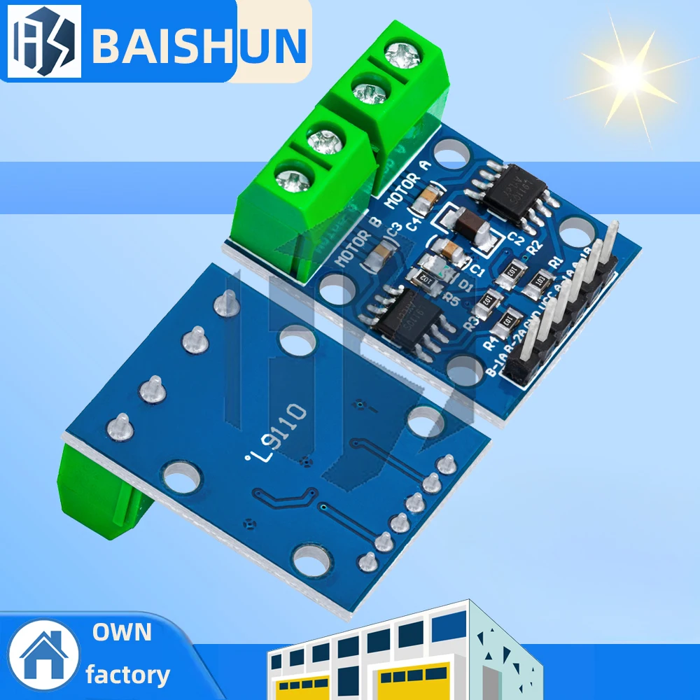 ‌ Modulo driver motore H-Bridge L9110S - Scheda controller motore DC/passo doppia per robotica, Arduino, progetti fai da te