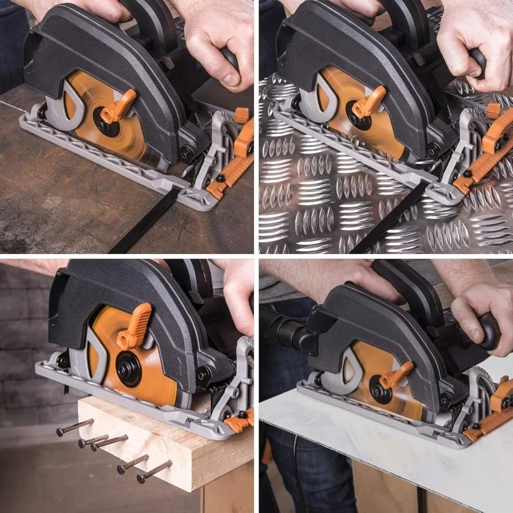 نسخة مطورة - منشار دائري للقطع متعدد المواد TCT مقاس 7-1/4 بوصة، برتقالي - شحن مجاني، عرض ساخن! #4