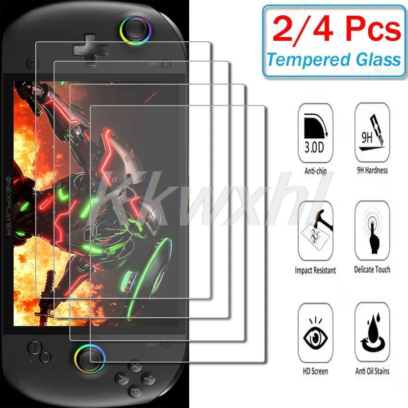 2-4PCS 9H HD Tempered Glass For Onexfly Apex 2026 8" Retro Game Console ON OneXPlayer AI Max+ 395  Screen Protector Cover Film