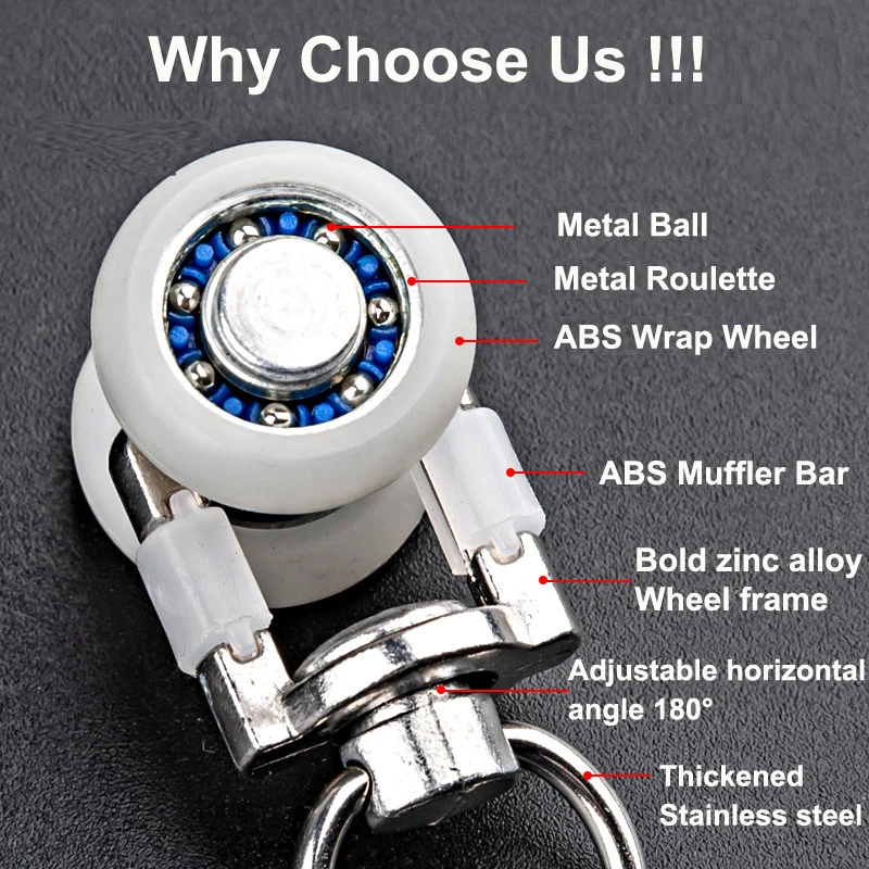 20Pcs High-Quality Metal Curtain Track Rollers Curtain Rails Metal Pulleys Accessories