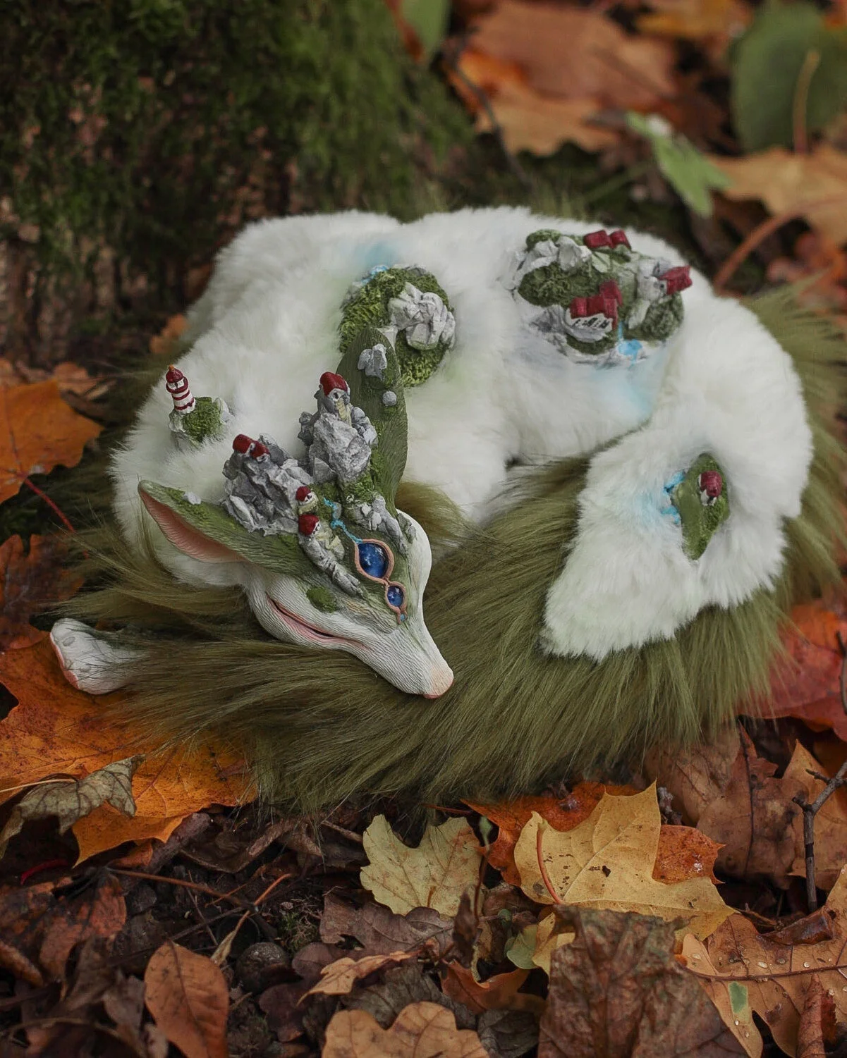 Mercury's Gift Dream Fox Russian Artist's Handmade Full Body Doll BJD Mounted And Hugged Doll Collection