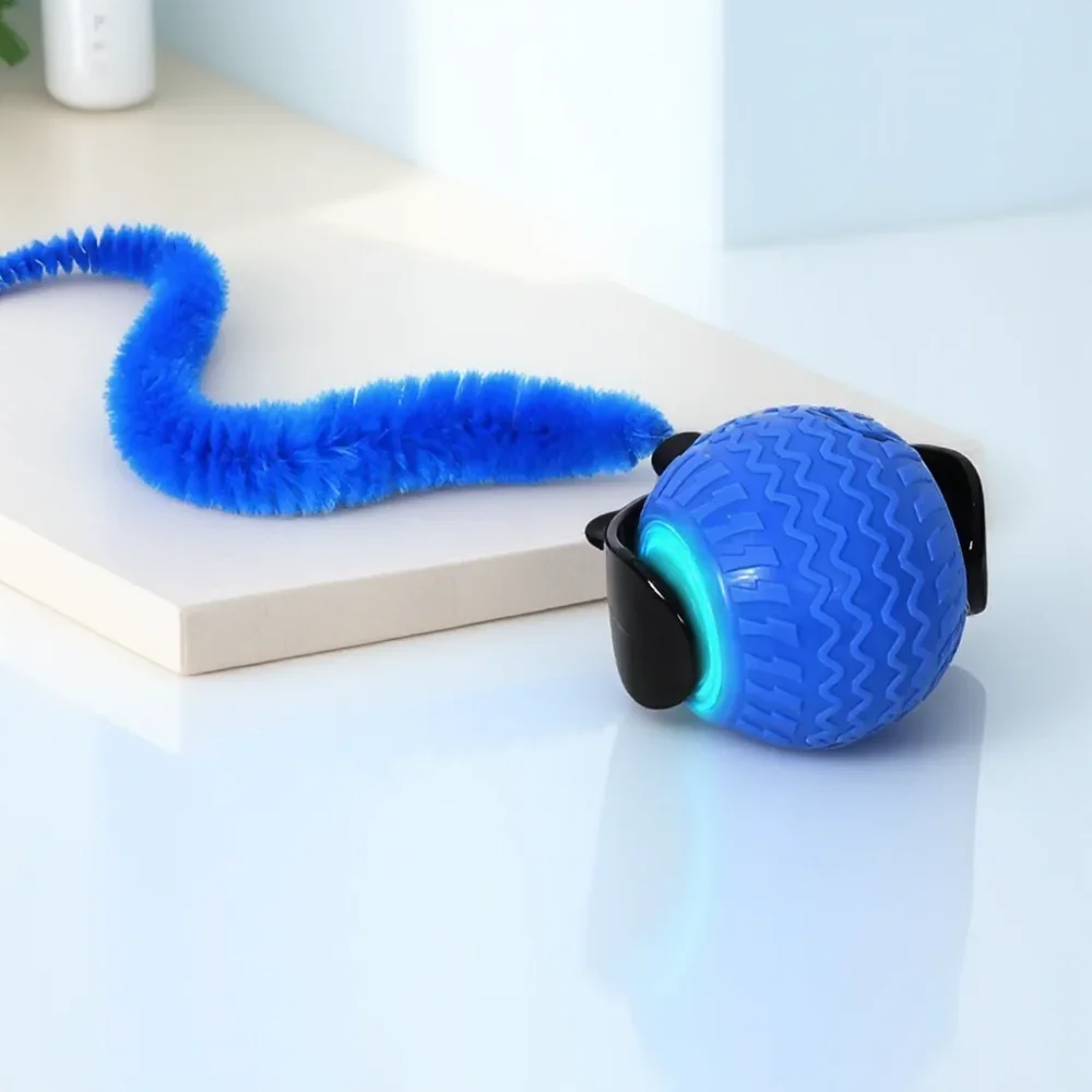 JJ Automatic Rotating Smart LED Interactive Cat Teasing Ball Obstacle Avoidance Playful Pets Toy
