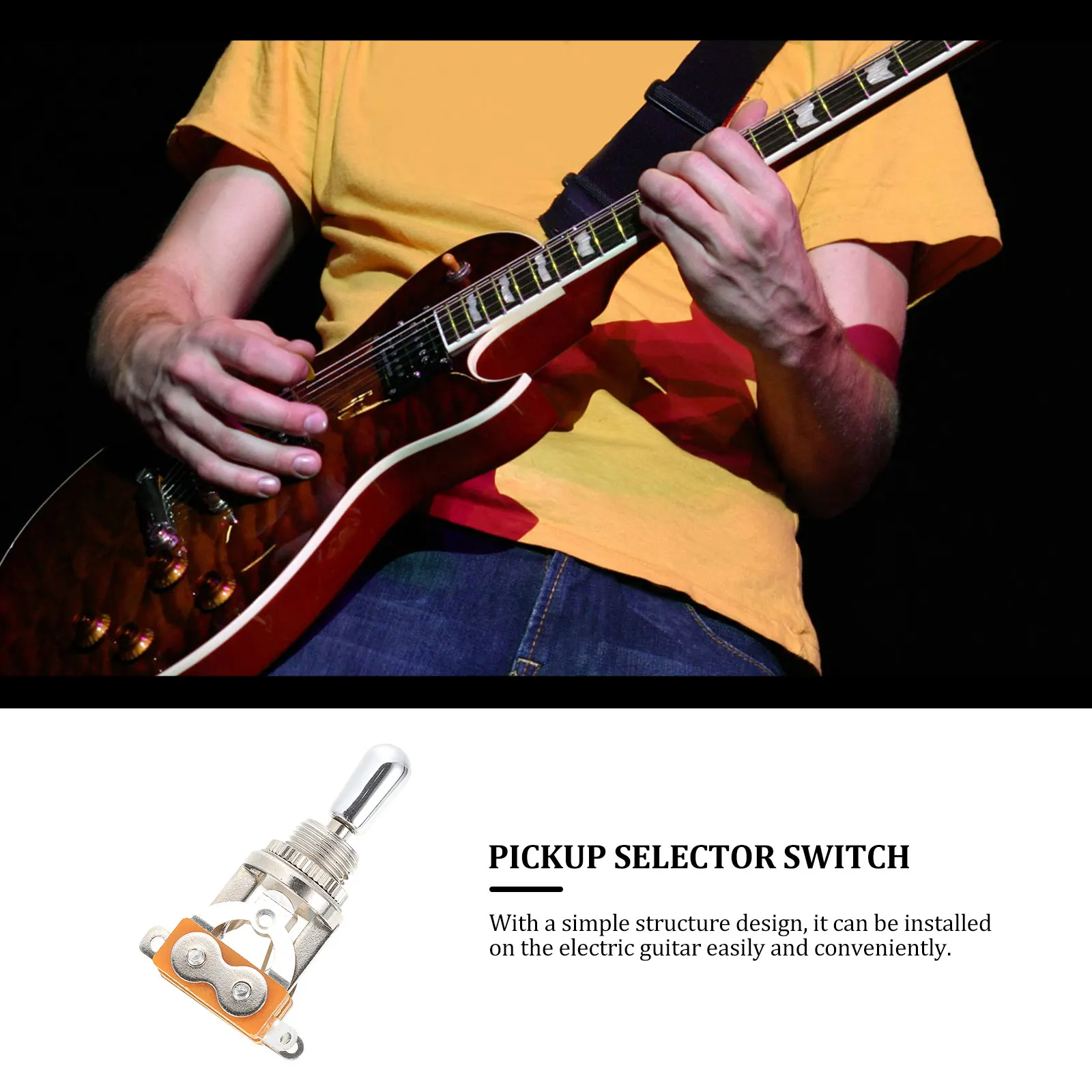 

Pickup Switch Metal Guitar Toggle Bass Electric Accessories Selector for Silver