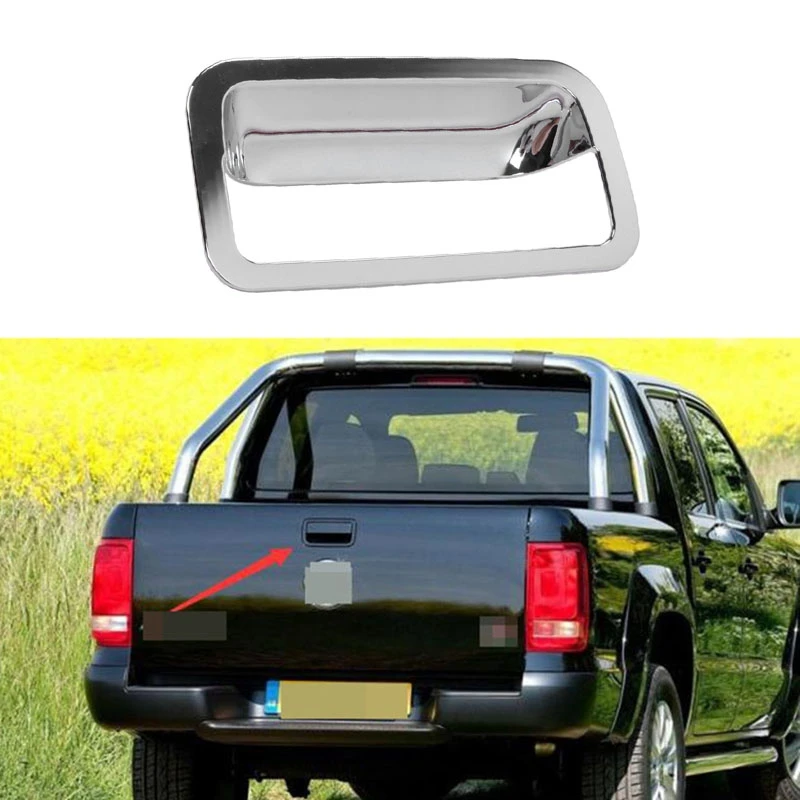 Chrome Car Styling Rear Trunk Handle Bowl Insert Frame Panel Overlay 2011 2012 for Amarok