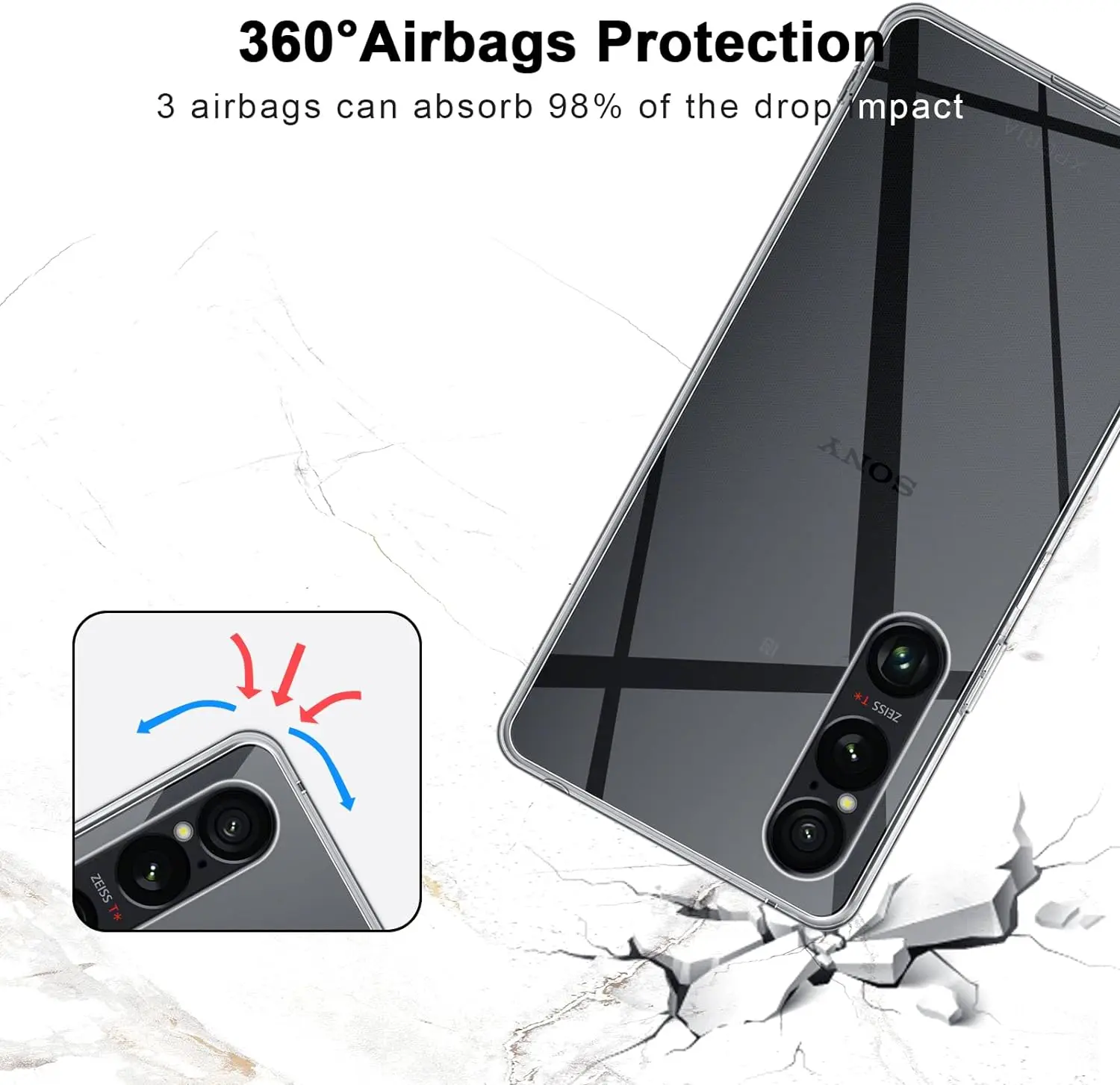 Case for Xperia 1 VI Ultra Thin Clear Soft TPU Case Camera Protection Cover for Sony Xperia 1 10 VI 2024 Couqe