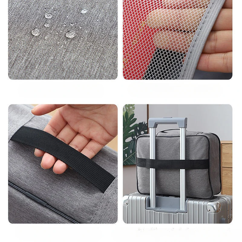 Lockable Document Storage Bag Multi Compartment Passport Card Certificate Organizer Travel Household Important File Box