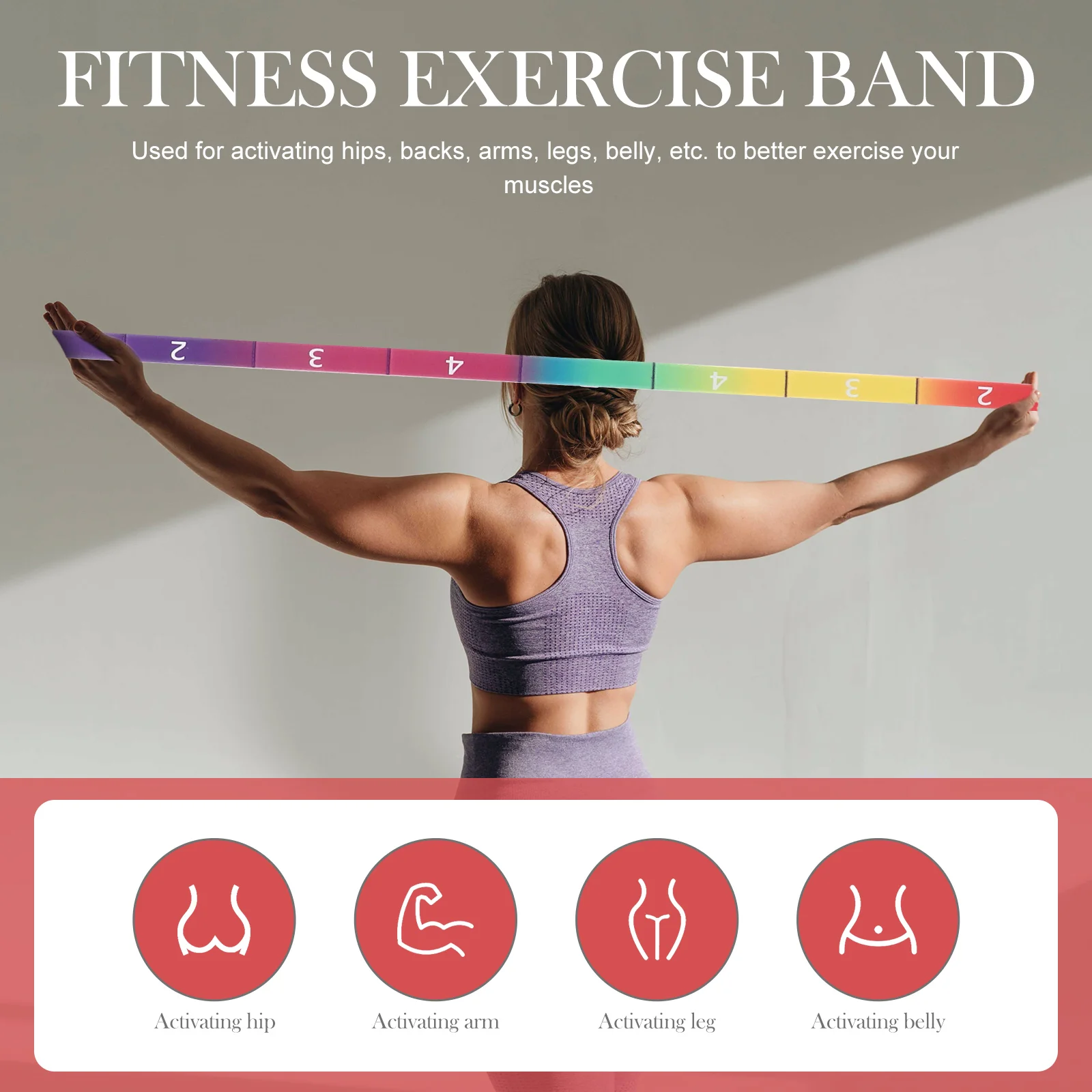 Yoga Stretch Belt Fitness Resistance Band Tension Multipurpose Bands Body Stretching Tensile Premium Professional Creative